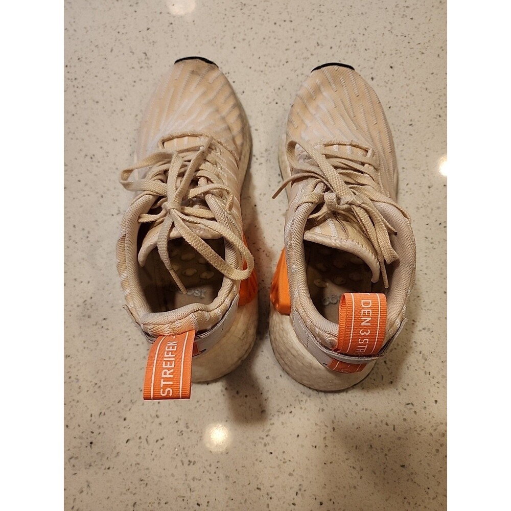 Adidas NMD R2 Peach Tan White Athletic Running Shoes Women's Size 5.5 - Picture 5 of 7
